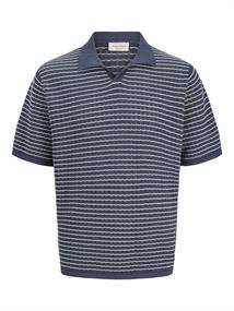 JORNANTUCKET KNIT SPLIT NECK POLO SA26 odyssey gray