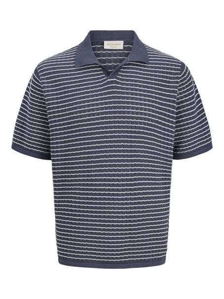 JORNANTUCKET KNIT SPLIT NECK POLO SA26 odyssey gray
