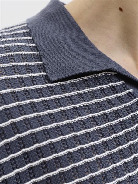 JORNANTUCKET KNIT SPLIT NECK POLO SA26 odyssey gray