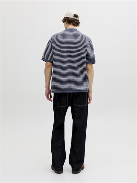 JORNANTUCKET KNIT SPLIT NECK POLO SA26 odyssey gray