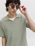 JORNANTUCKET KNIT SPLIT NECK POLO SA26 seagrass