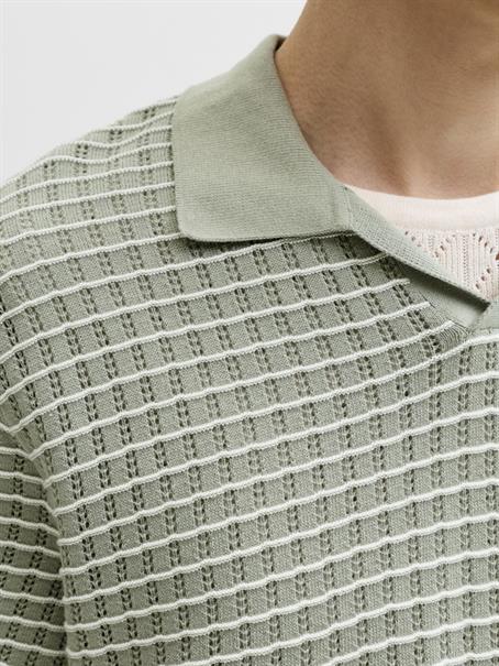 JORNANTUCKET KNIT SPLIT NECK POLO SA26 seagrass