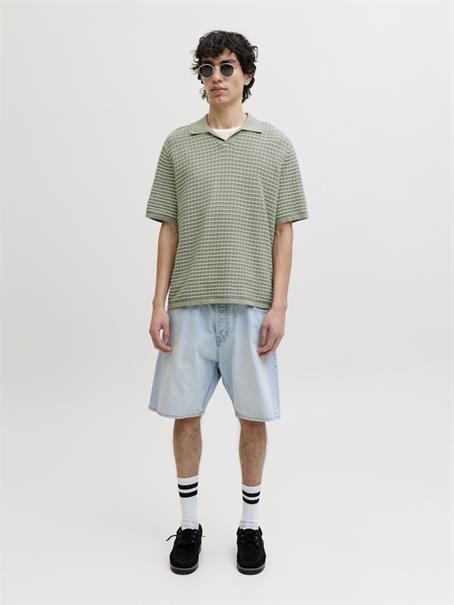 JORNANTUCKET KNIT SPLIT NECK POLO SA26 seagrass