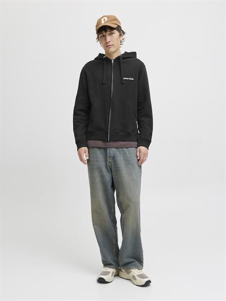 JORNORREBRO EMB SWEAT ZIP HOOD NOOS black