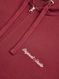 JORNORREBRO EMB SWEAT ZIP HOOD NOOS tibetan red