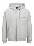 JORNORREBRO EMB SWEAT ZIP HOOD NOOS white melange