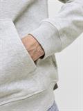 JORNORREBRO EMB SWEAT ZIP HOOD NOOS white melange