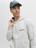 JORNORREBRO EMB SWEAT ZIP HOOD NOOS white melange
