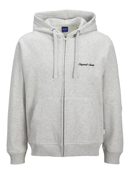 JORNORREBRO EMB SWEAT ZIP HOOD NOOS white melange