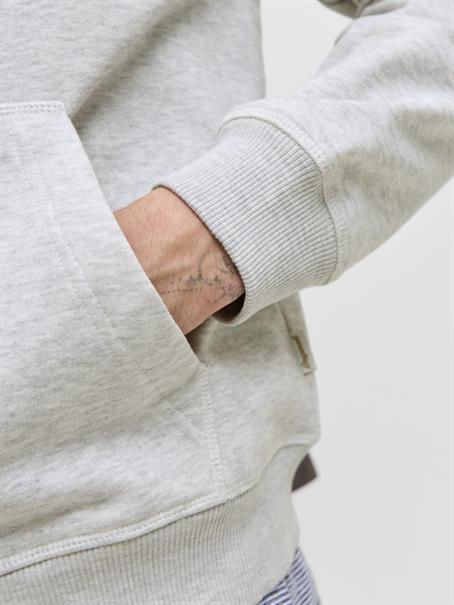 JORNORREBRO EMB SWEAT ZIP HOOD NOOS white melange
