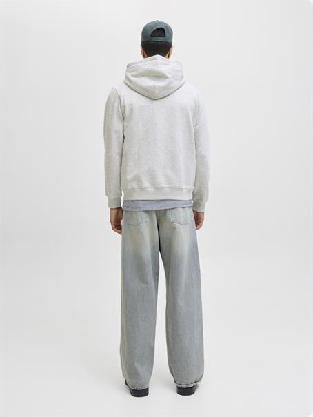 JORNORREBRO EMB SWEAT ZIP HOOD NOOS white melange
