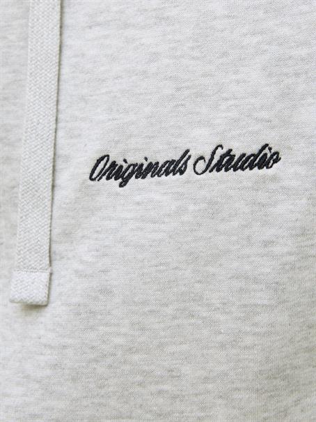 JORNORREBRO EMB SWEAT ZIP HOOD NOOS white melange