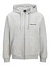 JORNORREBRO EMB SWEAT ZIP HOOD NOOS white melange