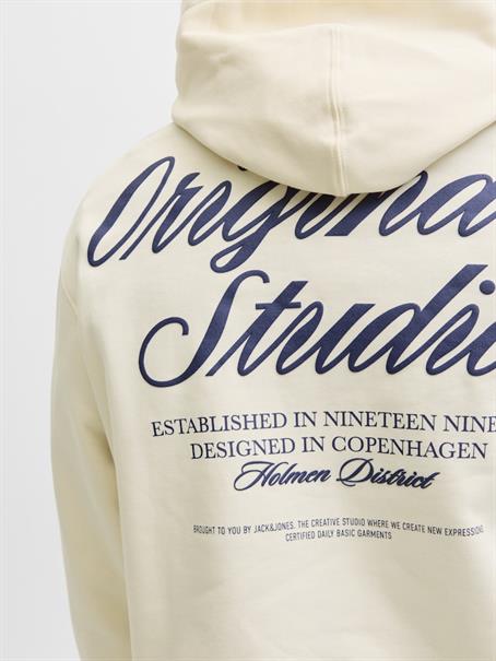 JORNORREBRO TYPO BACK SWEAT HOOD SN antique white1
