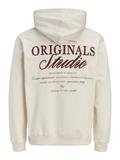 JORNORREBRO TYPO BACK SWEAT HOOD SN antique white2