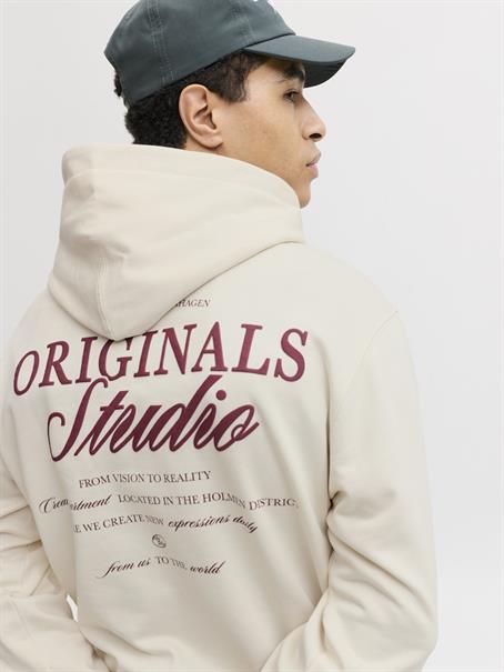 JORNORREBRO TYPO BACK SWEAT HOOD SN antique white2