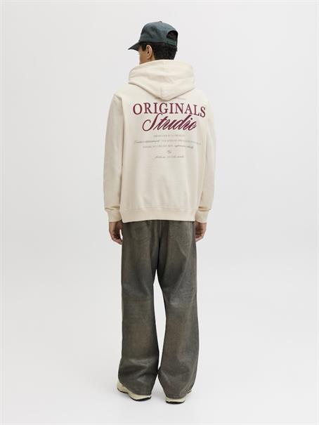 JORNORREBRO TYPO BACK SWEAT HOOD SN antique white2