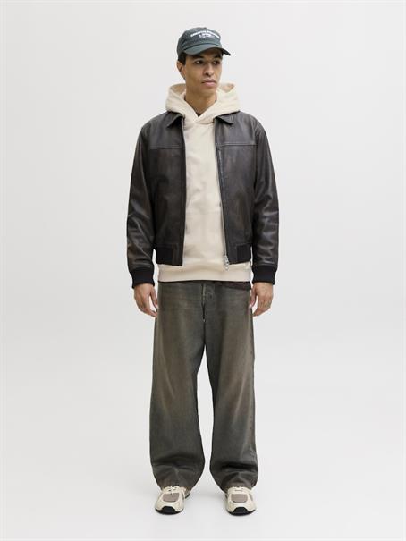 JORNORREBRO TYPO BACK SWEAT HOOD SN antique white2