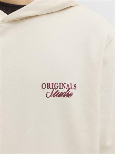 JORNORREBRO TYPO BACK SWEAT HOOD SN antique white2