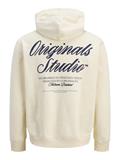 JORNORREBRO TYPO BACK SWEAT HOOD SN antique white