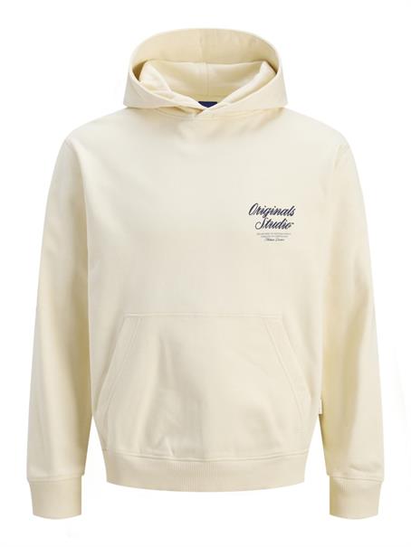 JORNORREBRO TYPO BACK SWEAT HOOD SN antique white