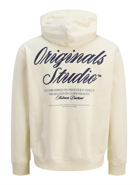 JORNORREBRO TYPO BACK SWEAT HOOD SN antique white