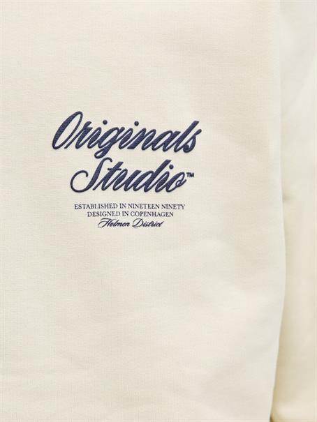 JORNORREBRO TYPO BACK SWEAT HOOD SN antique white