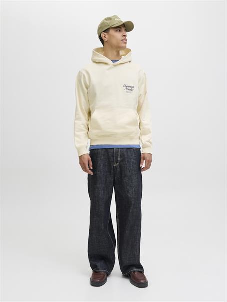 JORNORREBRO TYPO BACK SWEAT HOOD SN antique white