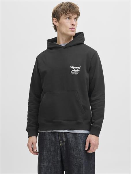 JORNORREBRO TYPO BACK SWEAT HOOD SN black