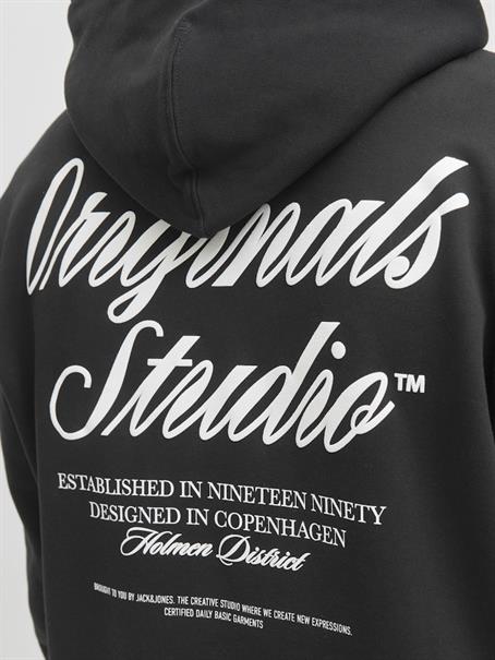 JORNORREBRO TYPO BACK SWEAT HOOD SN black