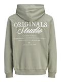 JORNORREBRO TYPO BACK SWEAT HOOD SN seagrass