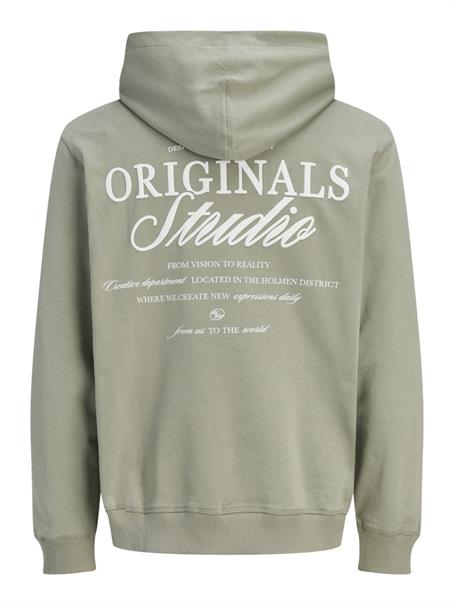 JORNORREBRO TYPO BACK SWEAT HOOD SN seagrass