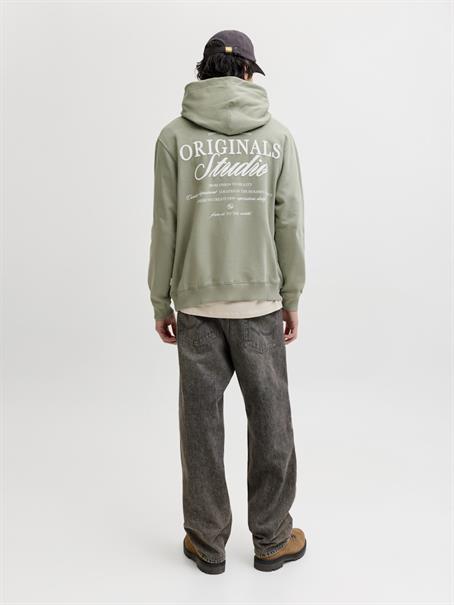 JORNORREBRO TYPO BACK SWEAT HOOD SN seagrass