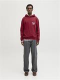 JORNORREBRO TYPO BACK SWEAT HOOD SN tibetan red