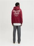 JORNORREBRO TYPO BACK SWEAT HOOD SN tibetan red
