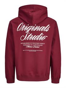 JORNORREBRO TYPO BACK SWEAT HOOD SN tibetan red