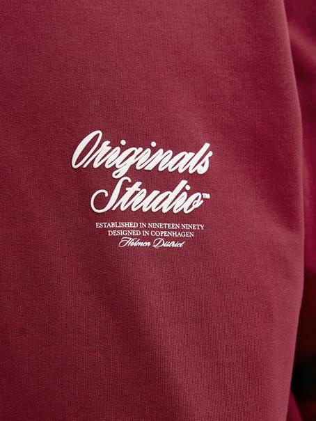 JORNORREBRO TYPO BACK SWEAT HOOD SN tibetan red