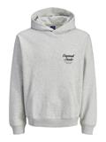 JORNORREBRO TYPO BACK SWEAT HOOD SN white melange