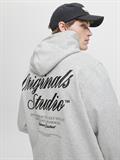 JORNORREBRO TYPO BACK SWEAT HOOD SN white melange