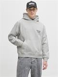 JORNORREBRO TYPO BACK SWEAT HOOD SN white melange