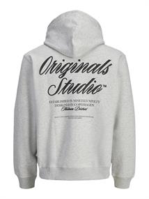 JORNORREBRO TYPO BACK SWEAT HOOD SN white melange