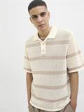JORSUMMER KNIT SS POLO STYD SS25 sea salt