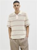 JORSUMMER KNIT SS POLO STYD SS25 sea salt