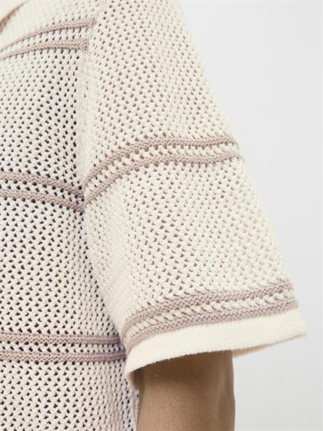 JORSUMMER KNIT SS POLO STYD SS25 sea salt