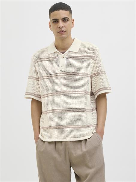 JORSUMMER KNIT SS POLO STYD SS25 sea salt
