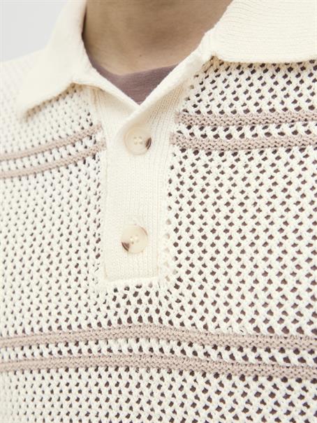 JORSUMMER KNIT SS POLO STYD SS25 sea salt