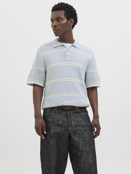 JORSUMMER KNIT SS POLO STYD SS25 skyway