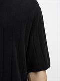 JORVARENNA KNIT SS SPLIT NECK black