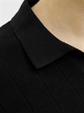 JORVARENNA KNIT SS SPLIT NECK black