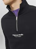 JORVESTERBRO SWEAT QUARTER ZIP HN NOOS black